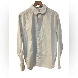 Ted Baker Mens White Button Down Shirt‎ Sz 4/L